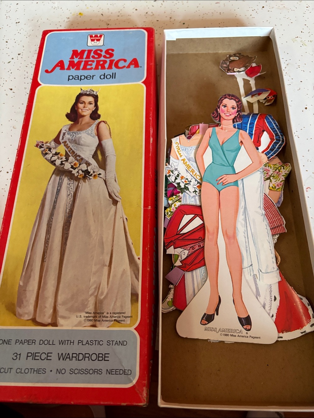 Miss America Paper Doll Vintage-Inspired Set - Red
